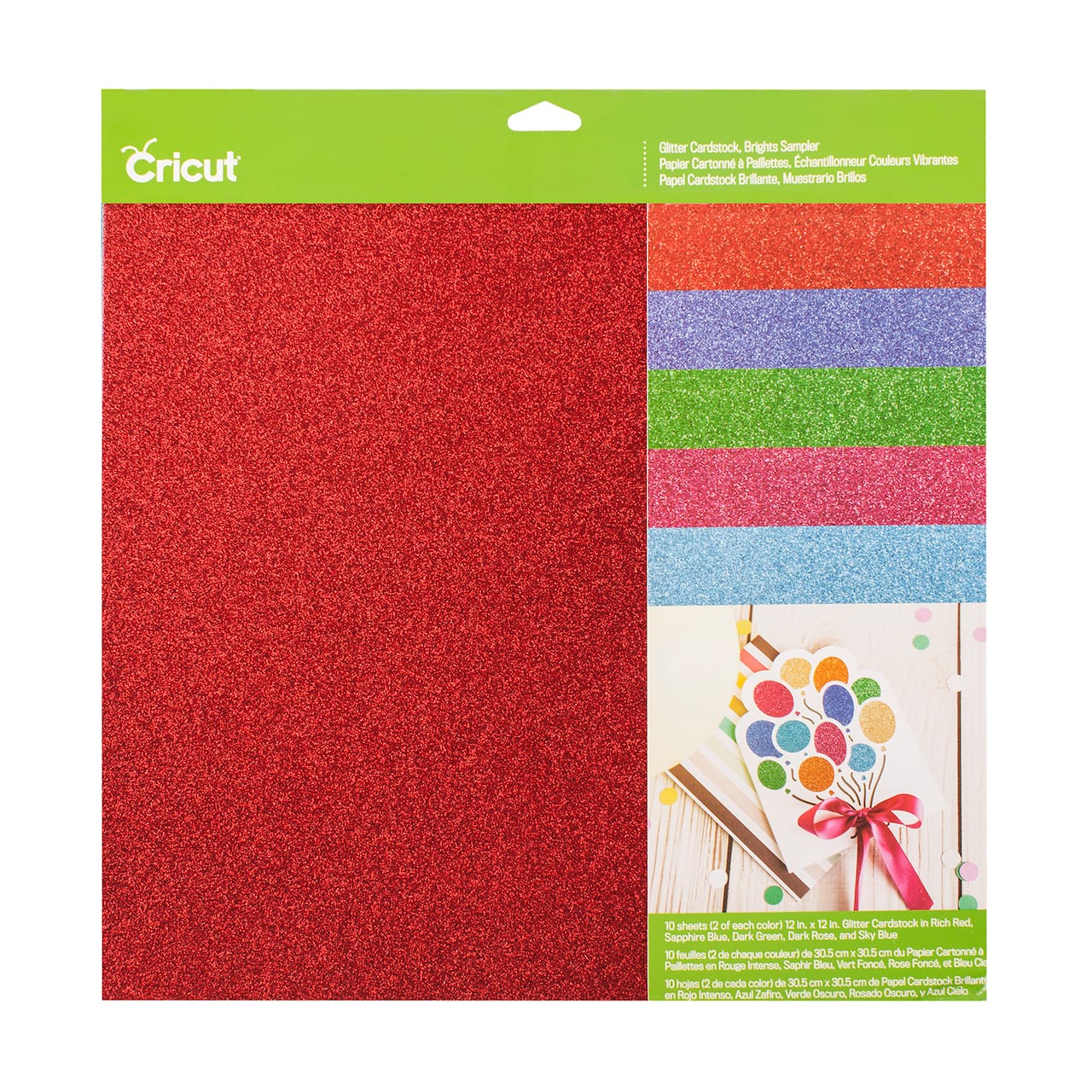 Cricut&#xAE; Glitter Cardstock Brights Sampler